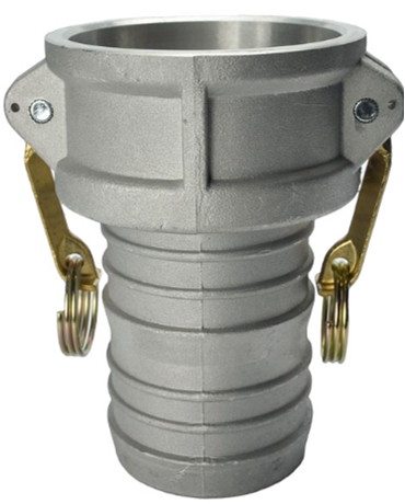 Aluminum Part C Female Coupler x Hose Shank for Vacuum Truck Hose
