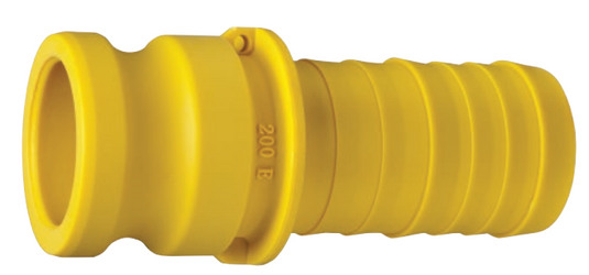 TYPE E YELLOW NYLON CAMLOCK CAM AND GROOVE HOSE FITTING