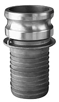 Load image into Gallery viewer, Type e camlock fittings are made out of durable aluminum, making them lightweight and tough. Used in various industries to make connections with ease. These camlock fittings are often used in applications such as vacuum trucks, vacuum trailers, frac tanks, and waste water industry.uminum.  
