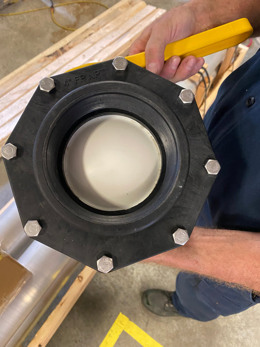 banjo poly ball valve 6 bolt
