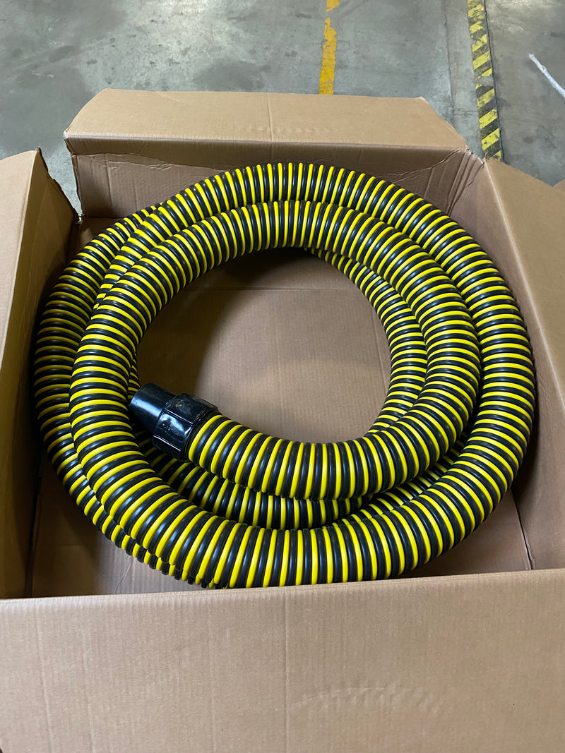 Load image into Gallery viewer, porta toilet hose tiger tail king bee kuriyama septic yellow black cuffs

