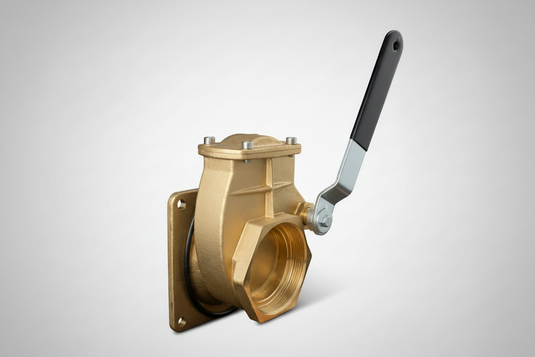 Vacuum Truck Brass Lever Decant Valve  4-Bolt * FNPT