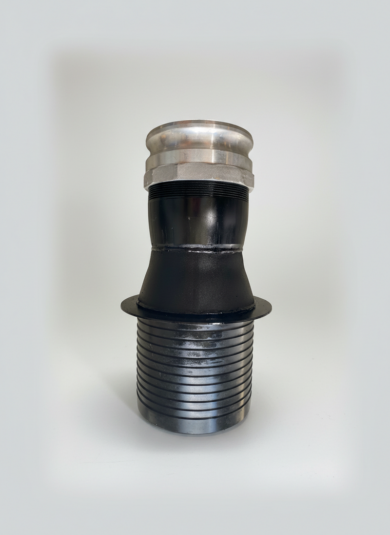 Load image into Gallery viewer, steel Vacuum Truck Hose shank Fitting with male aluminum camlock reducer

