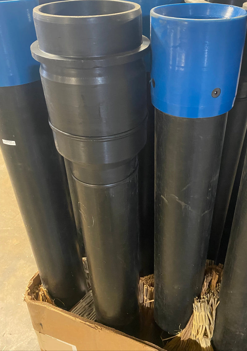 Load image into Gallery viewer, Vacuum truck poly dig tubes male ringlock hydrovac hydroexcavation parts HDPE

