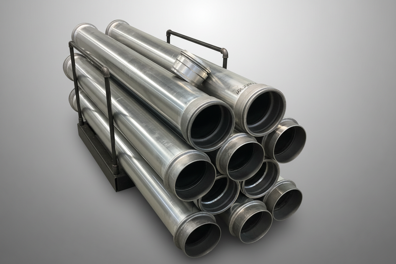 Load image into Gallery viewer, 8" Aluminum Tube with Male Ringlock * Female Ringlock (AMF)
