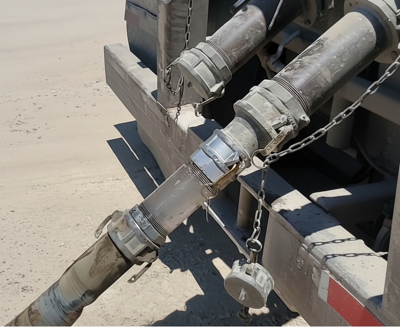 Load image into Gallery viewer, vacuum oil field frac tank truck with sight class camlock
