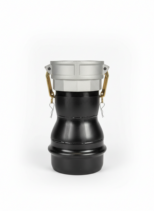 Vacuum Truck Reducer steel male ringlock to female aluminum camlock