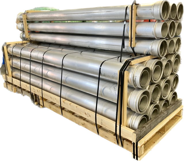 Load image into Gallery viewer, 8&quot; Aluminum Tube with Male Ringlock * Female Ringlock (AMF) on skid 
