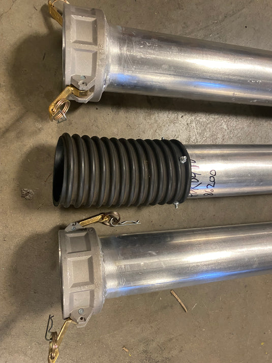 hydro excavation camlock dig tube with abrasion resistant hydrovac boot