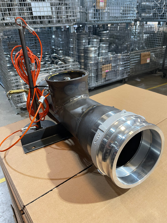 vacuum truck relief valve with camlocks