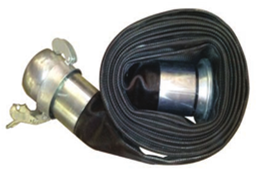 Black Lay Flat Hose with Bauer Fittings