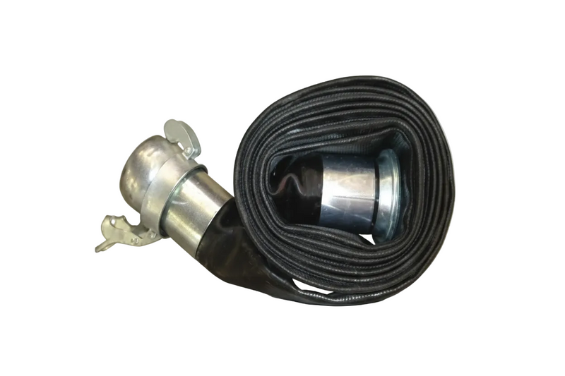 Load image into Gallery viewer, Black Lay Flat Hose with Bauer Fittings
