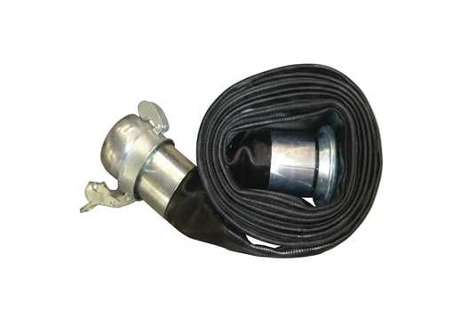Black Lay Flat Hose with Bauer Fittings