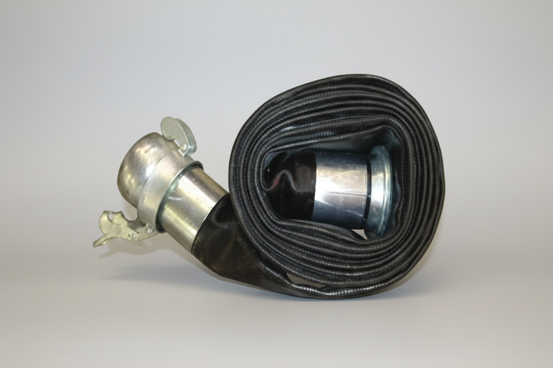 Load image into Gallery viewer, Black Lay Flat Hose with Bauer Fittings
