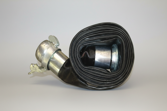 Black Lay Flat Hose with Bauer Fittings