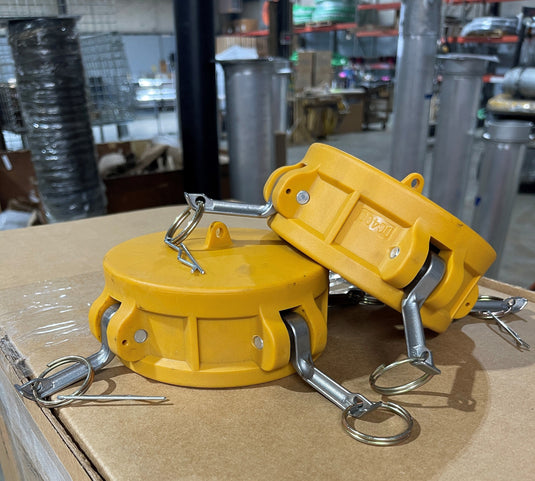 Camlock dust cap yellow nylon 