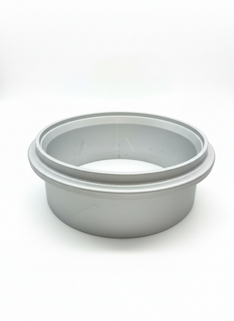 Load image into Gallery viewer, 8" vacuum truck aluminum tube weld-on male ringlock / bandlock hose fitting
