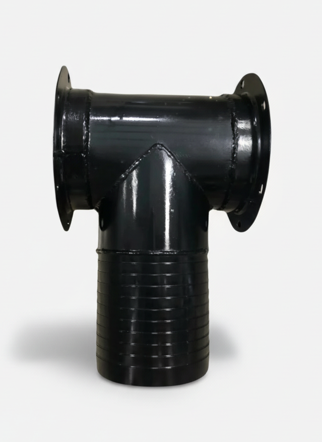 Load image into Gallery viewer, Hydrovac Vacuum Truck Hose Fitting Hose Push in with 2 jetvac flanges steel
