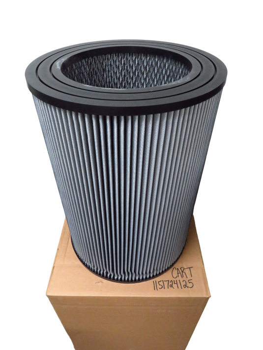 Hydrovac truck filter cartridge