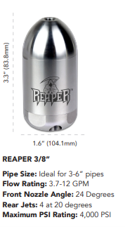 Load image into Gallery viewer, 3/8&quot; Hydra-Flex Reaper Sewer Jetting Nozzle  **FREE SHIPPING**
