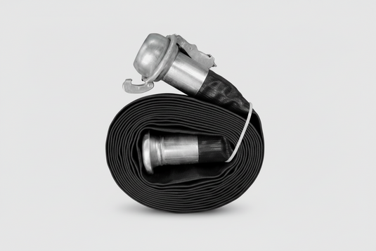 Black Lay Flat Hose with Bauer Fittings