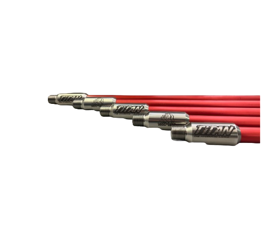 Load image into Gallery viewer, 1/2&quot; Aluminum Red Hydrovac Lance, Dig-Pig Titan Wand Excavation 
